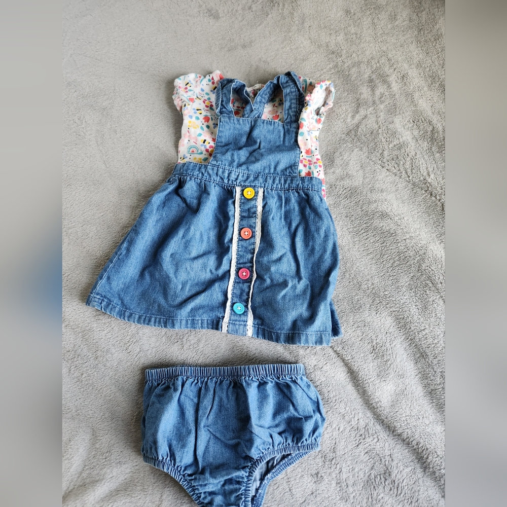 Cute 3-piece overall dress